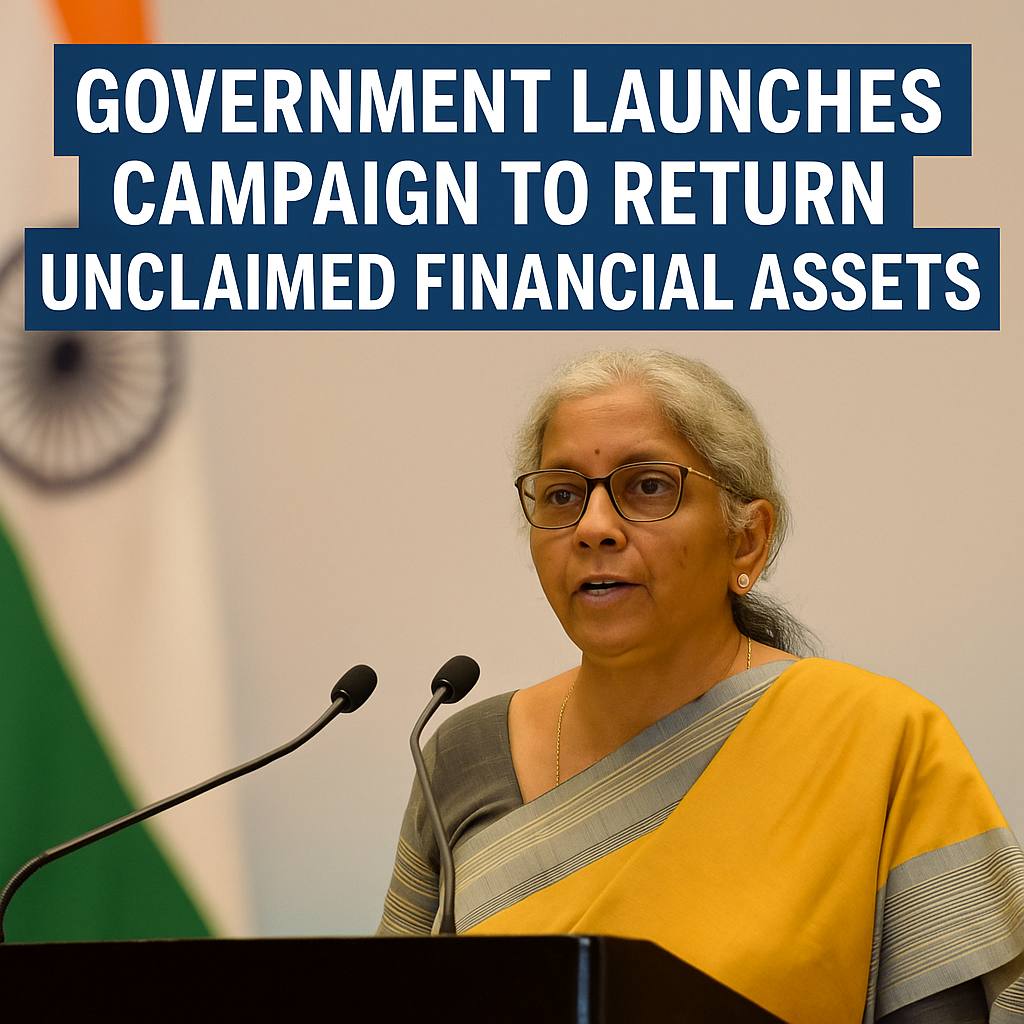 Government Launches “आपकी पूँजी, आपका अधिकार” Campaign to Return Unclaimed Financial Assets